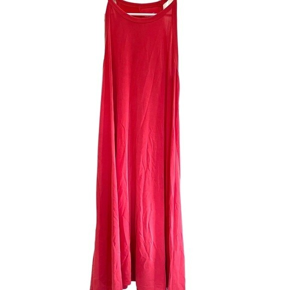 Francesca’s mocha cardigan sweater and coral dress size medium - Picture 3 of 7